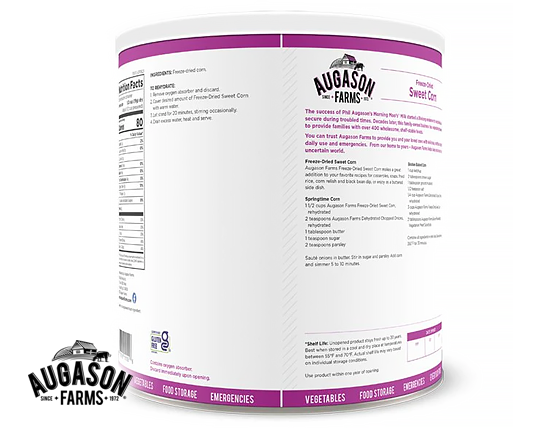 Augason Farms: Freeze-Dried Sweet Corn Can Can